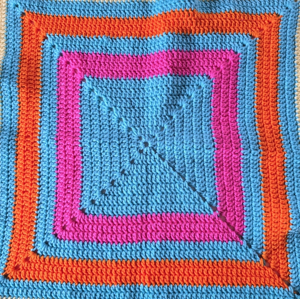 Unique Colorful Handmade Crochet Blanket